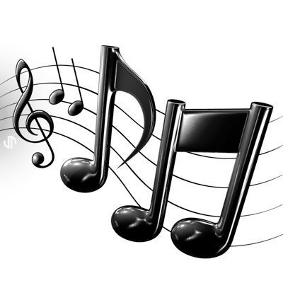 Musical notes image footer